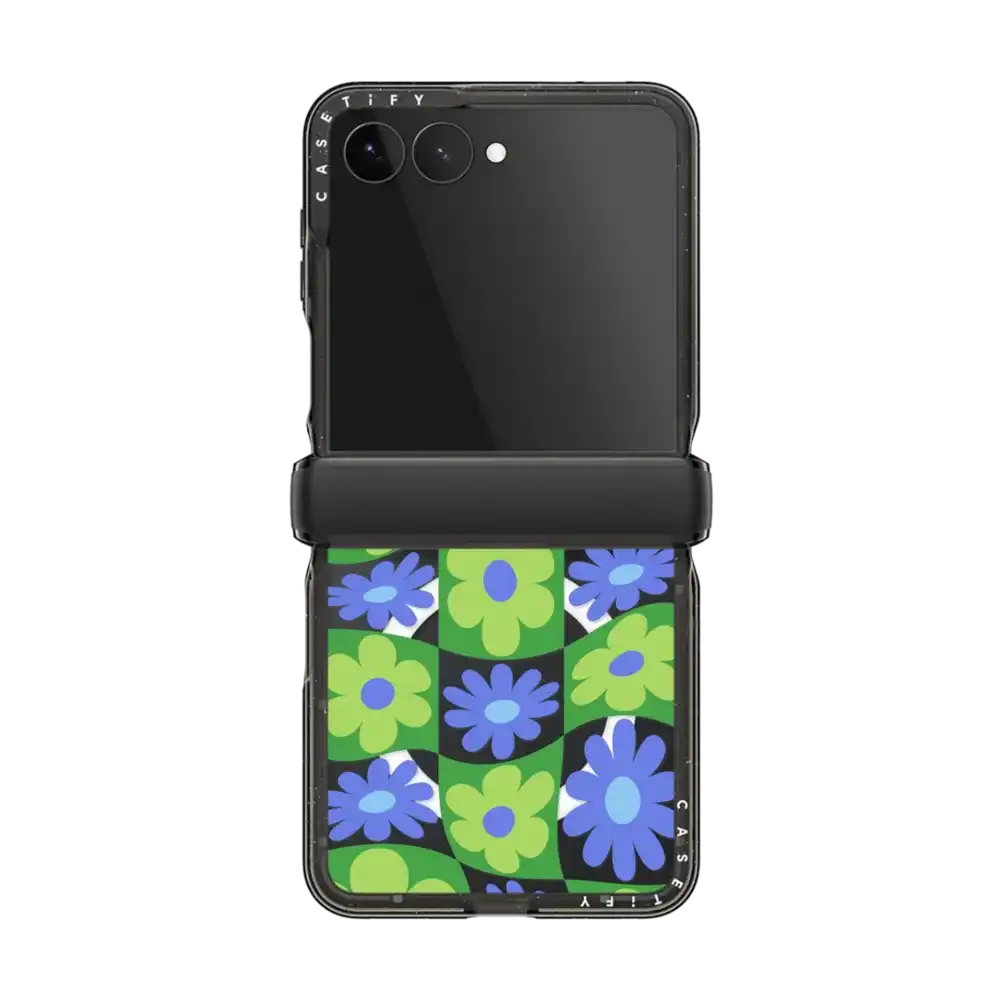 Warped Floral Checker