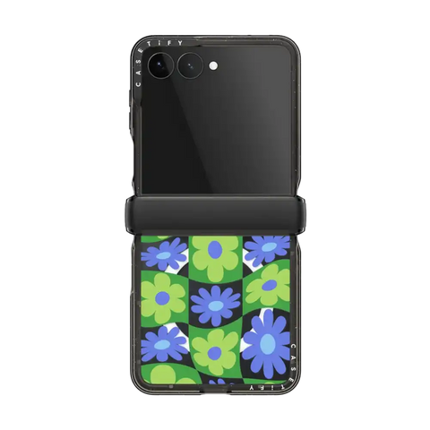 Warped Floral Checker