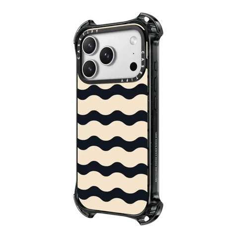 Black And White Wavy Stripe