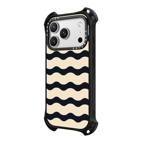 Black And White Wavy Stripe