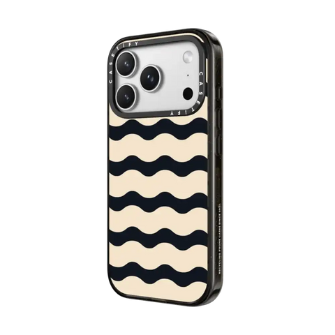 Black And White Wavy Stripe