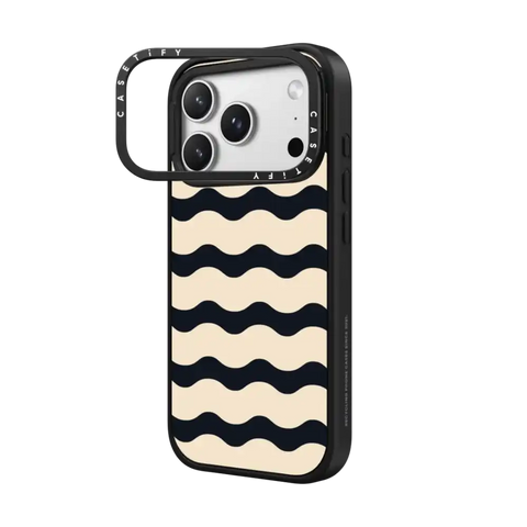 Black And White Wavy Stripe