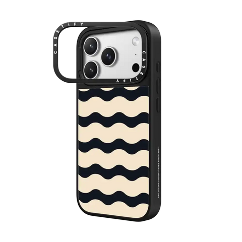 Black And White Wavy Stripe