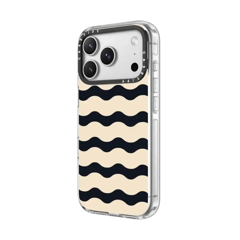 Black And White Wavy Stripe