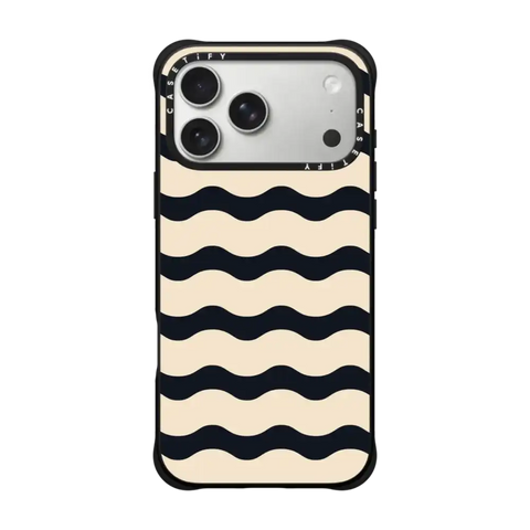 Black And White Wavy Stripe