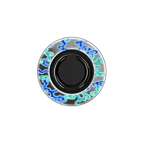 Blue Auspicious Clouds Snappy Ring Holder