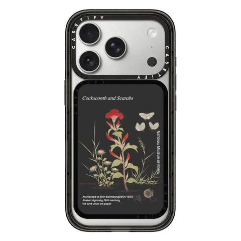 NMK Cockscomb and Scarabs Snappy Cardholder Stand