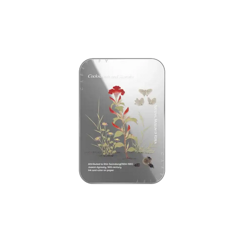 NMK Cockscomb and Scarabs Snappy Cardholder Stand