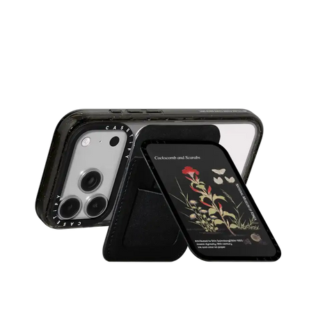NMK Cockscomb and Scarabs Snappy Cardholder Stand