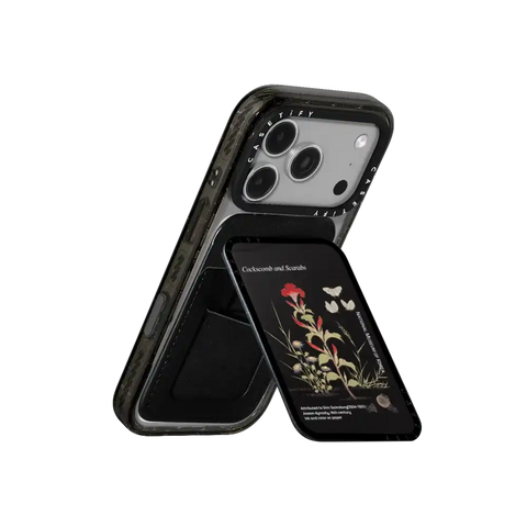 NMK Cockscomb and Scarabs Snappy Cardholder Stand