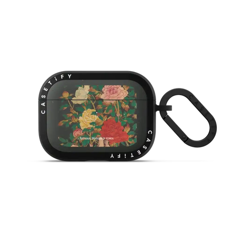 NMK Peonies Earbuds Case - Black Case Edition