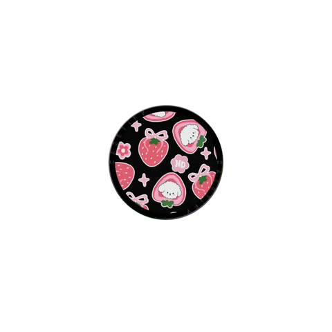 Bichon Bibo Dog and Strawberry Bow Pattern
