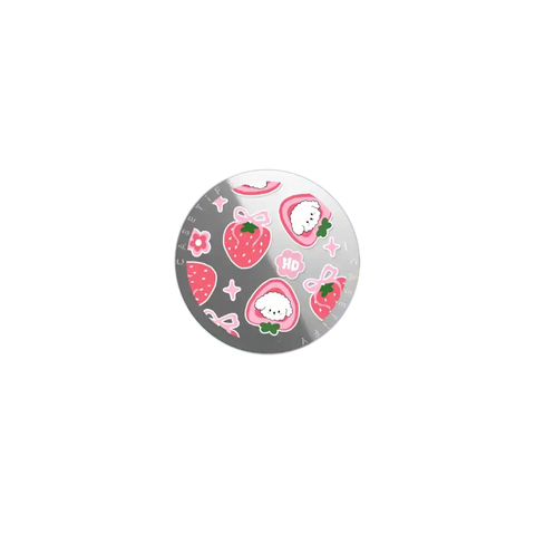 Bichon Bibo Dog and Strawberry Bow Pattern