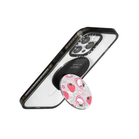 Bichon Bibo Dog and Strawberry Bow Pattern