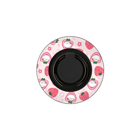 Bichon Bibo Dog and Strawberry Bow Pattern