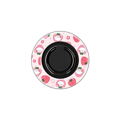 Bichon Bibo Dog and Strawberry Bow Pattern