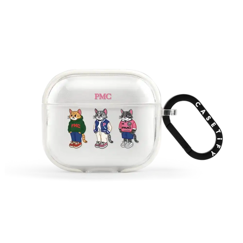 College Cat Earbuds Case