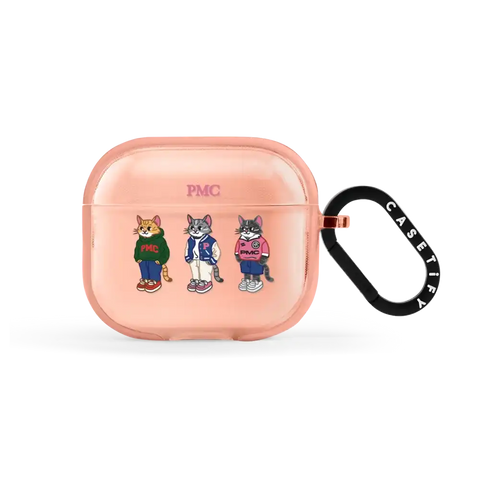 College Cat Earbuds Case