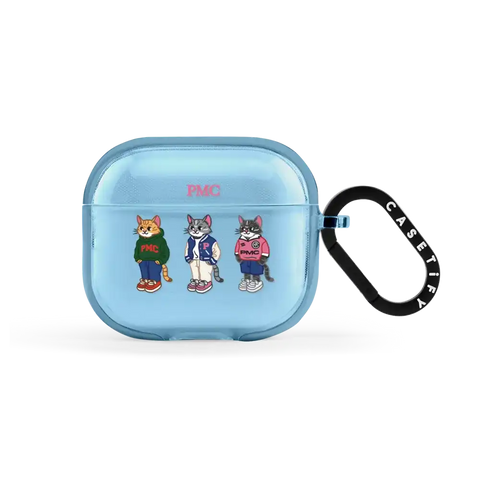 College Cat Earbuds Case