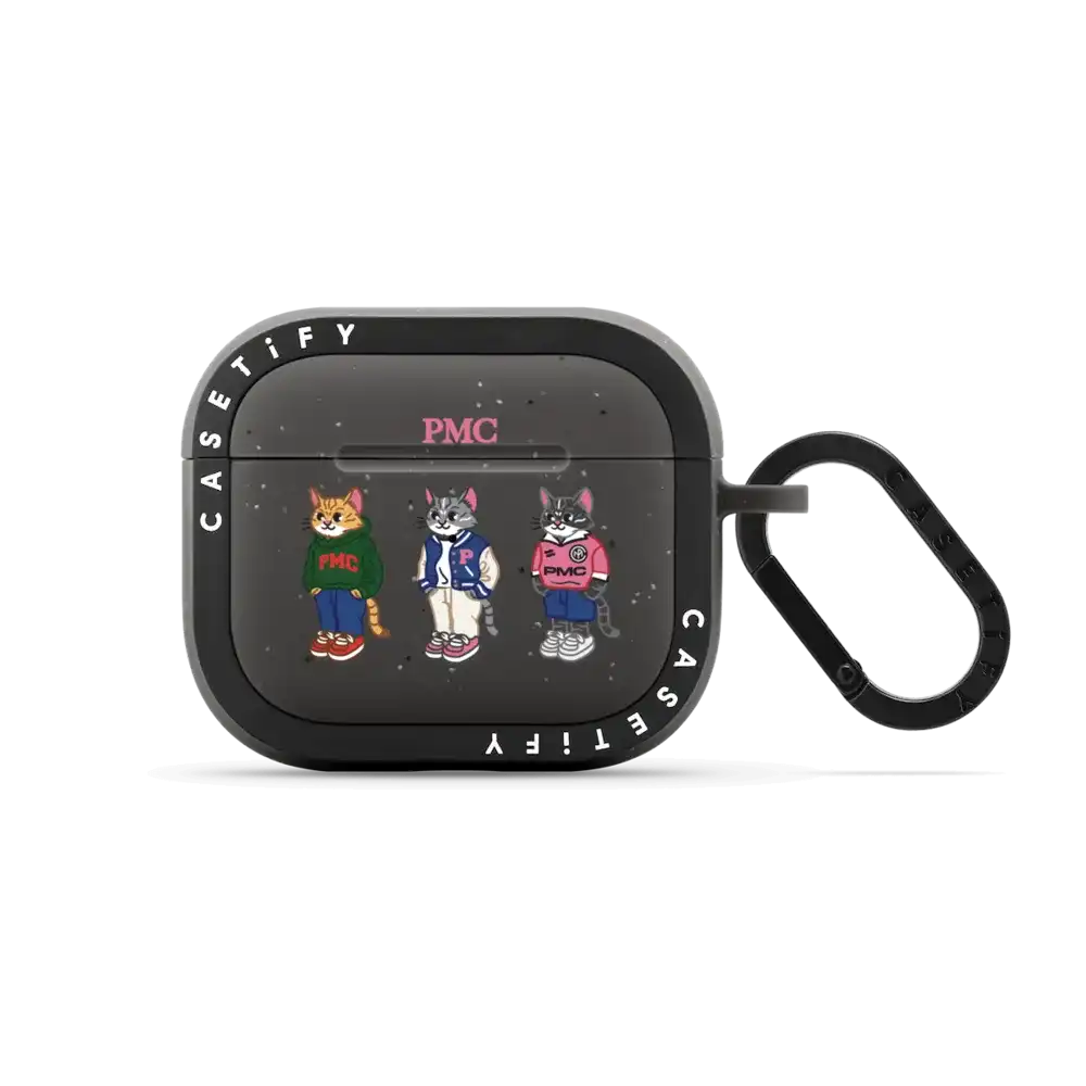 College Cat Earbuds Case