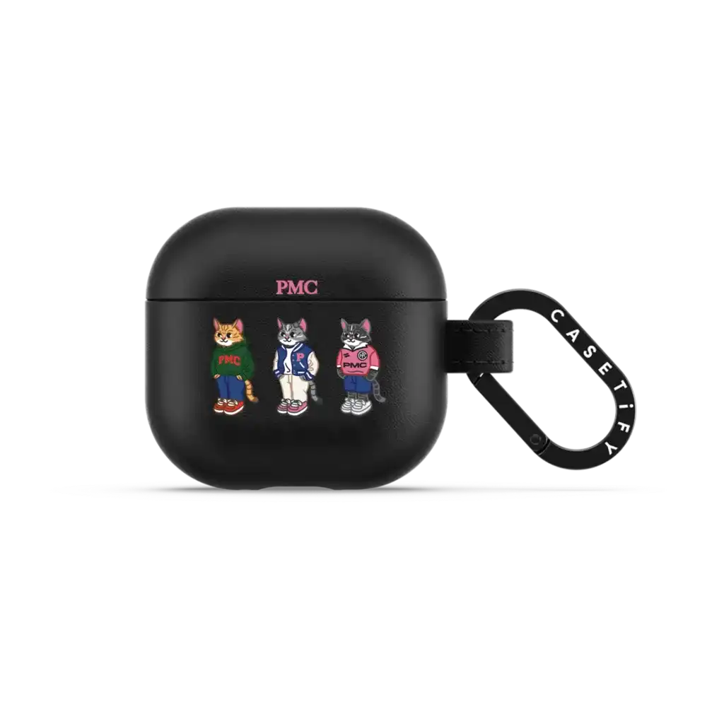 College Cat Earbuds Case