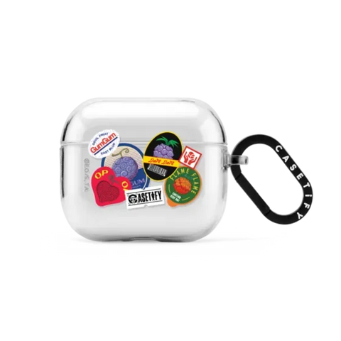 Devil Fruits Label Sticker Earbuds Case