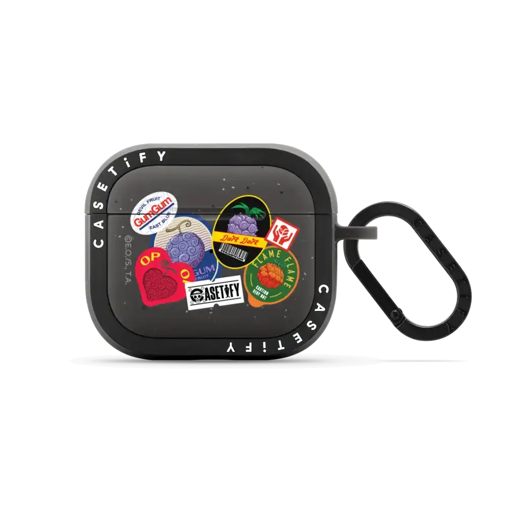 Devil Fruits Label Sticker Earbuds Case