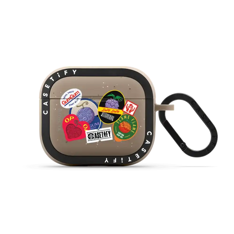 Devil Fruits Label Sticker Earbuds Case