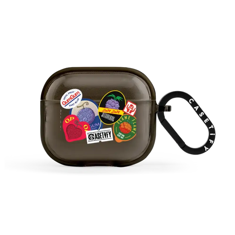 Devil Fruits Label Sticker Earbuds Case
