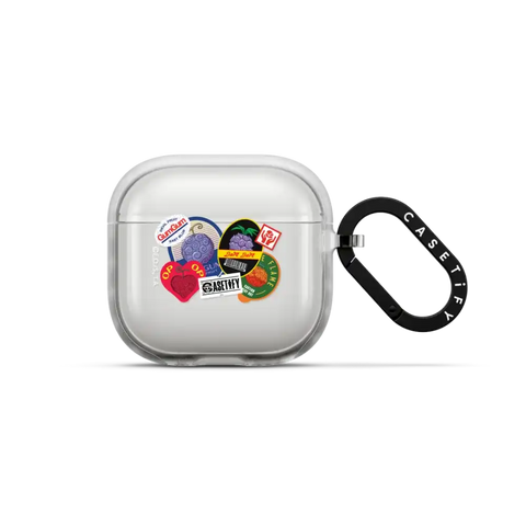 Devil Fruits Label Sticker Earbuds Case