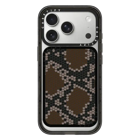 Brown Heart Snake Print