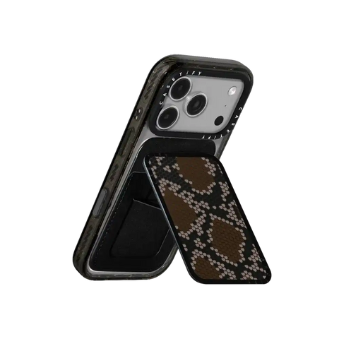 Brown Heart Snake Print