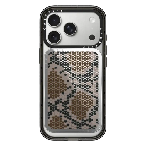 Brown Heart Snake Print