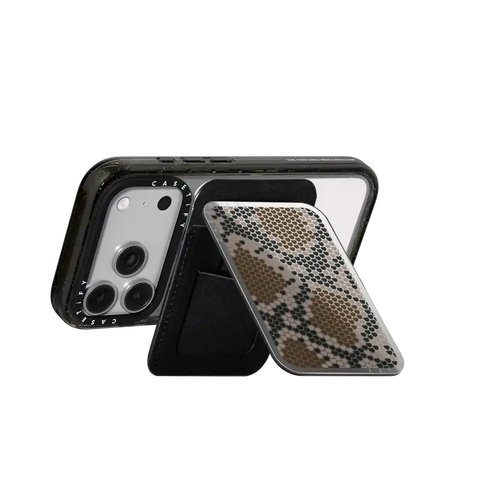 Brown Heart Snake Print