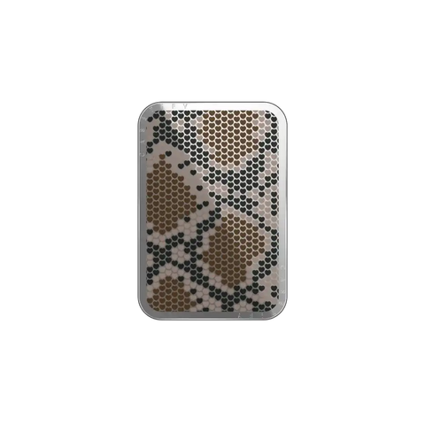 Brown Heart Snake Print