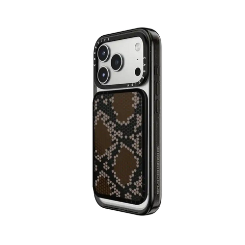 Brown Heart Snake Print
