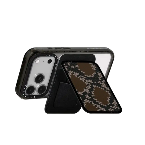 Brown Heart Snake Print