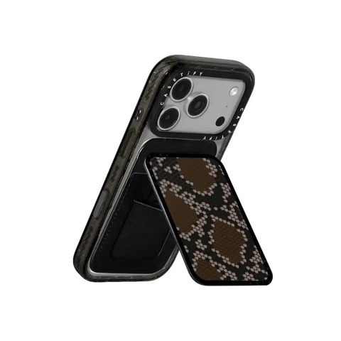 Brown Heart Snake Print