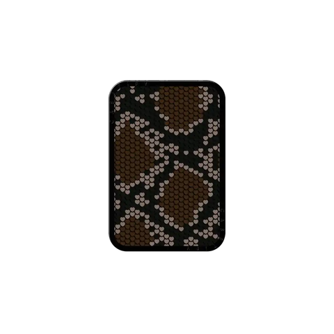 Brown Heart Snake Print