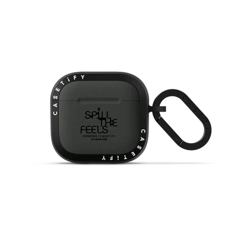 SEVENTEEN SPILL THE FEELS Black Logo Earbuds Case