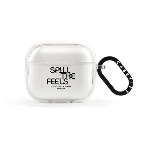 SEVENTEEN SPILL THE FEELS Black Logo Earbuds Case