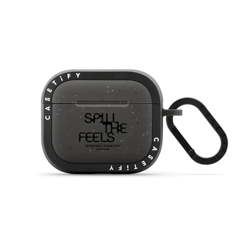SEVENTEEN SPILL THE FEELS Black Logo Earbuds Case
