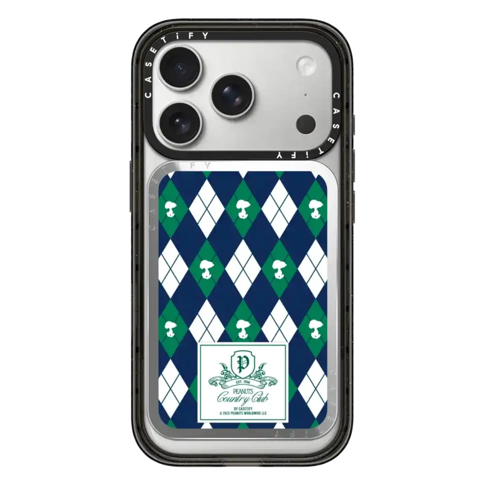Peanuts Argyle Pattern Snappy Cardholder Stand