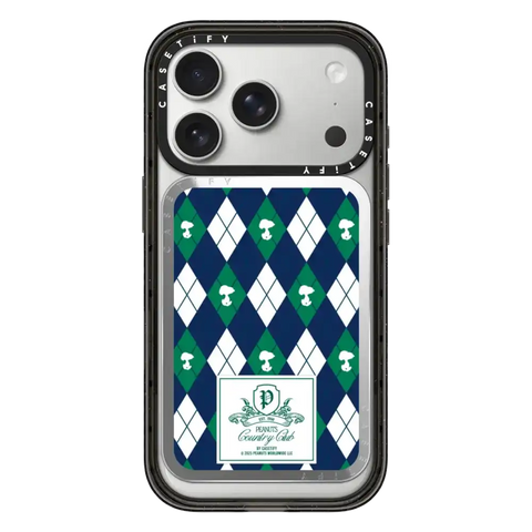Peanuts Argyle Pattern Snappy Cardholder Stand