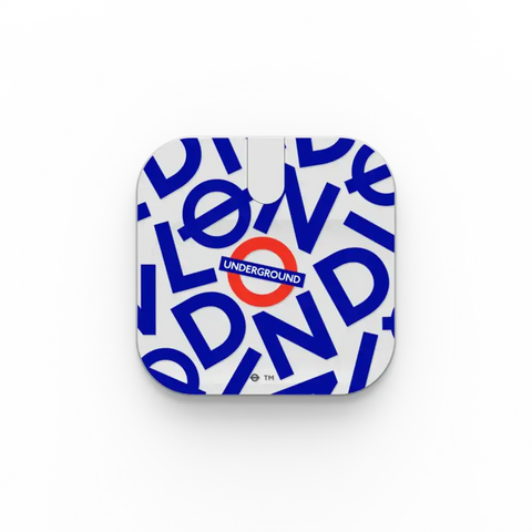 London Underground Pattern PowerThru 2-in-1 Charging Stand