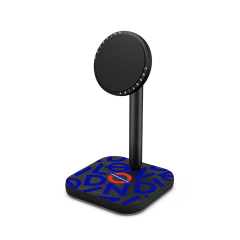 London Underground Pattern PowerThru 2-in-1 Charging Stand