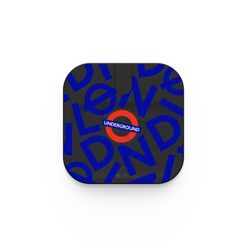London Underground Pattern PowerThru 2-in-1 Charging Stand