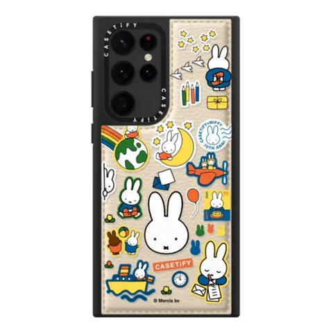 Miffy Postage Collage Sticker Case (Clear)
