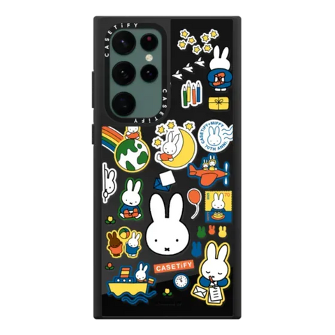Miffy Postage Collage Sticker Case (Clear)