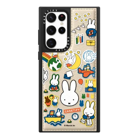 Miffy Postage Collage Sticker Case (Clear)